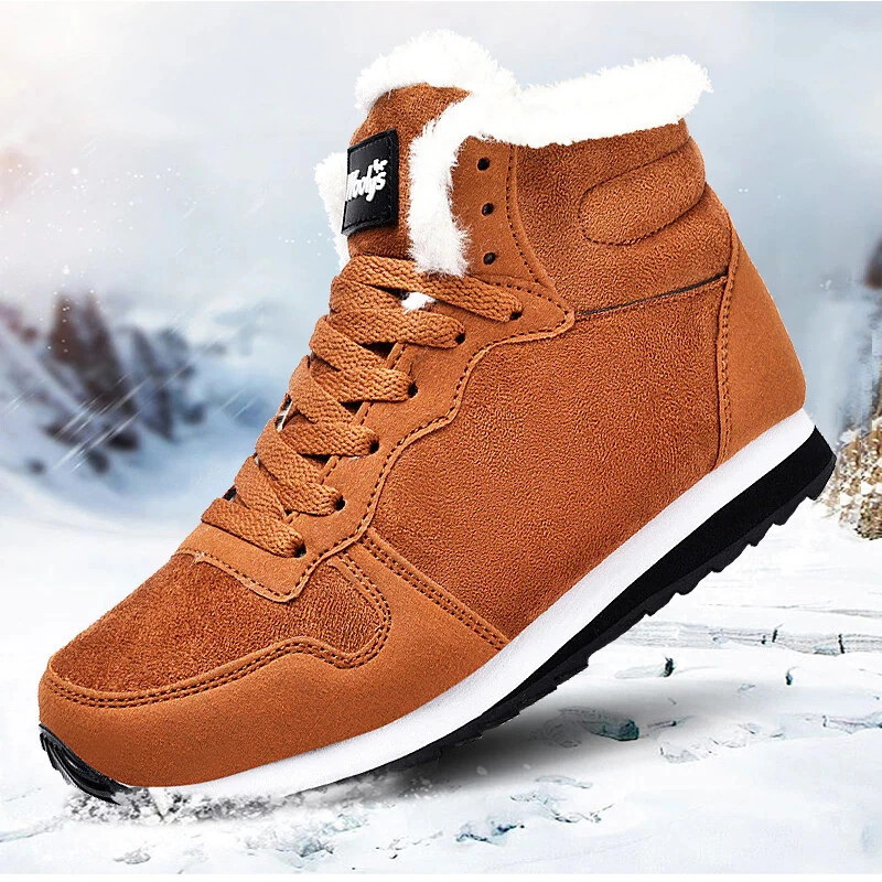 Botas De Nieve Resistentes Zapatos Cálidas Invierno Casuales Para | eBay