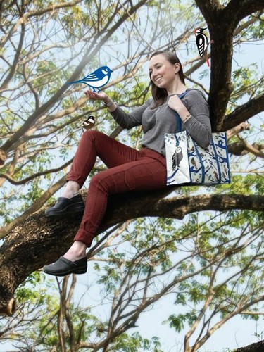 Bolso de hombro azul Q con cremallera de alta resistencia y bolsillo exterior 95% material reciclado - Imagen 31 de 75