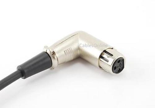1 Fuß Premium XLR rechtwinklige Buchse zu Stecker Mikrofon Audio Verlängerungskabel - Bild 2 von 3