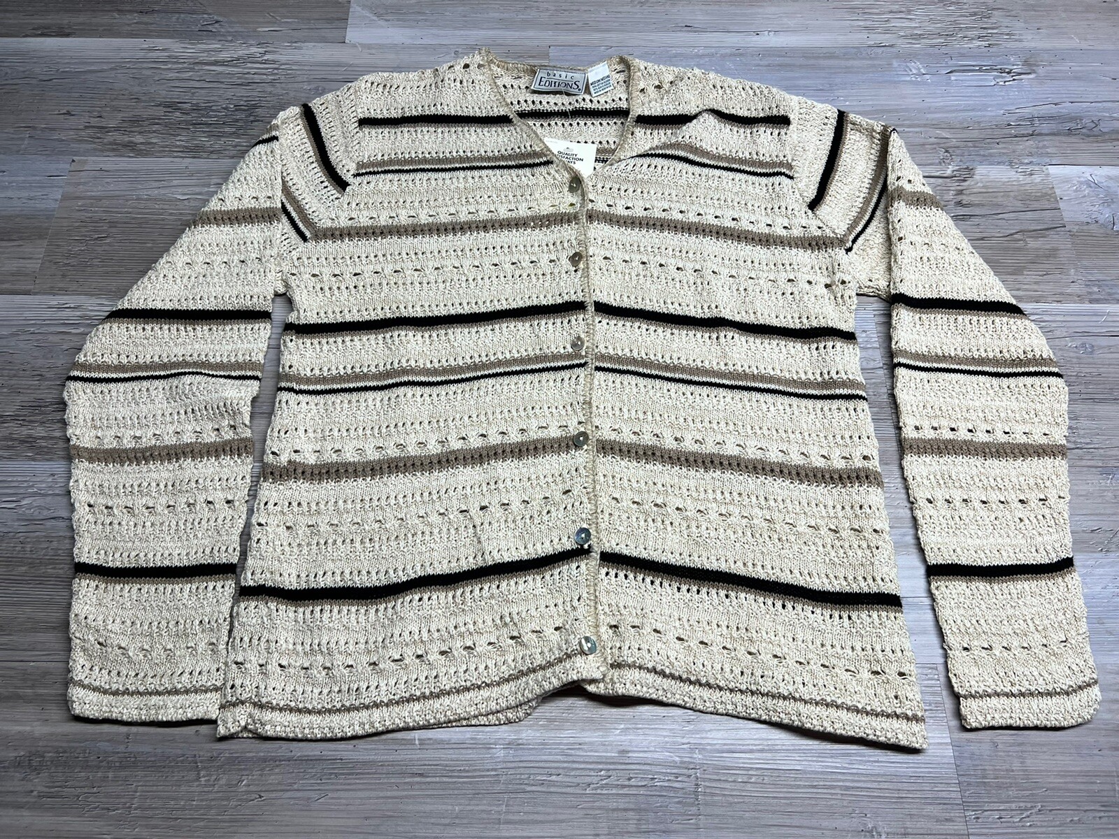 NWT Kmart Basic Editions Women's Medium Shrug Cardigan Open Knit