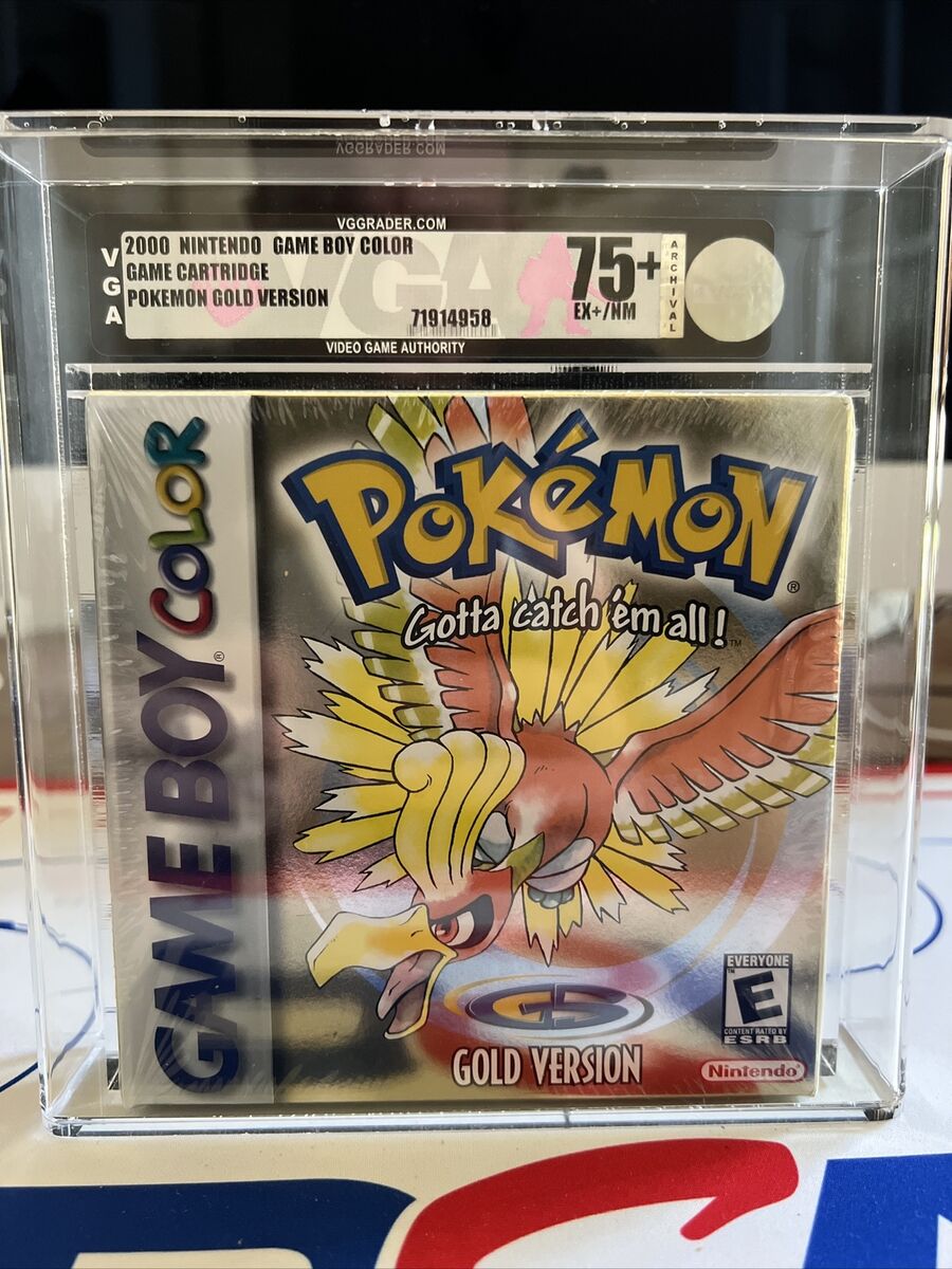 Pokemon Gold Version Sealed New Rare Gameboy Color Game Boy VGA Graded 80  NM 