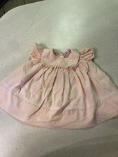 Vintage Honey Suckle Pink Baby Dress Sears Embroidery