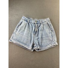 American Eagle Denim Mom Short Size 00 Jean shorts light wash cuffed