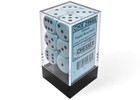 Chessex Opaque PASTEL Blue with Black 12 Dice Set - 6 Sided - 16mm d6 Dice Block