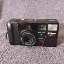 Nikon Tele Touch AF Point Shoot 35mm Film Camera 35/70 Macro Lens - Works
