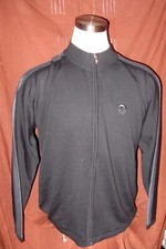 Bspoke Mens Full-Zip Cardigan Sweater, Black, Wool Blend, Size L, EUC