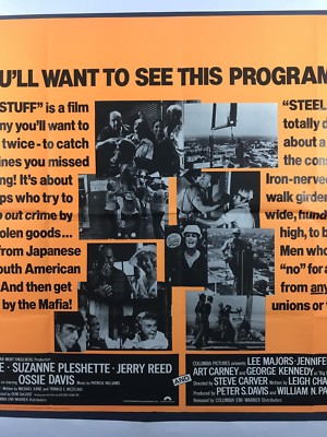HOT STUFF & STEEL Movie Poster (Fine+) UK Quad 1979 Dom DeLuise