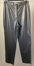 apostrophe brown leather pants size 6