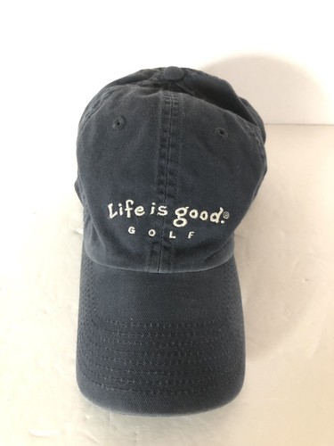 Life Is Good~Golf~Blue Ball Cap Hat 