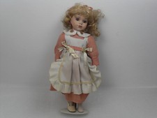 Antica Bambola abito rosa antico Epoca anni '50 in ceramica porcellana Vintage