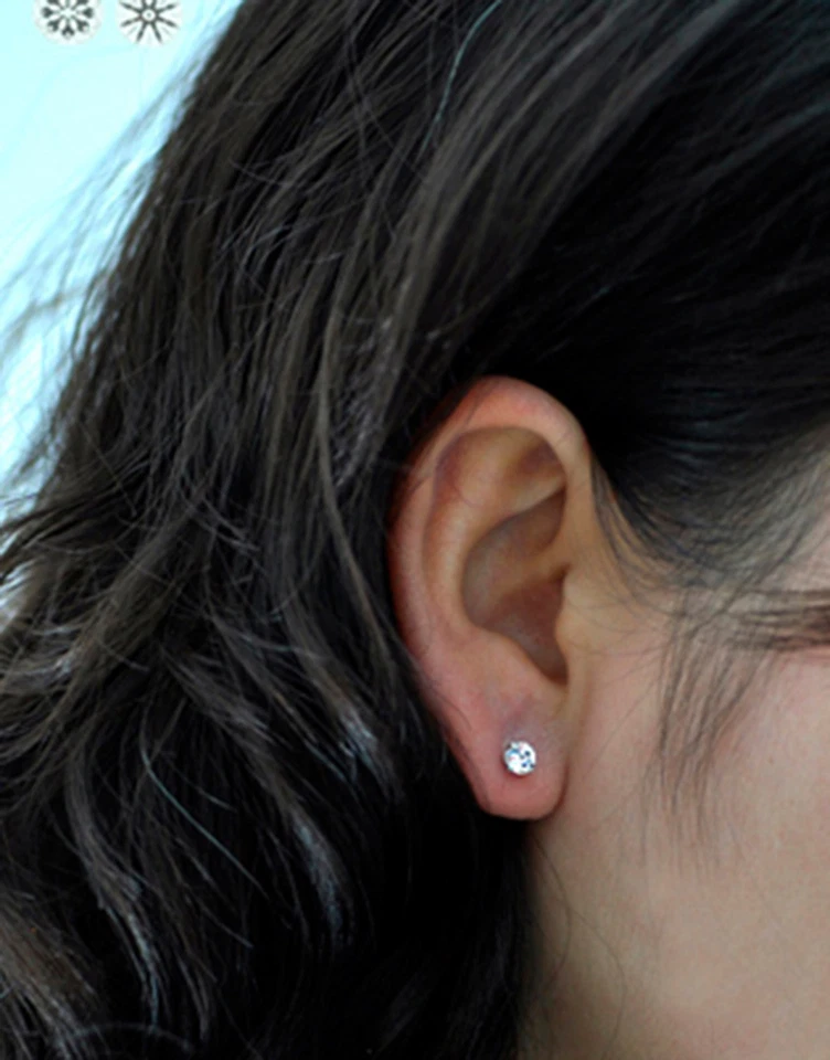 coole Magnet Ohrstecker Ohrring Fake Piercing Plug Ohr Nase Unisex 3/4/5/6/7 mm - Bild 2 von 4