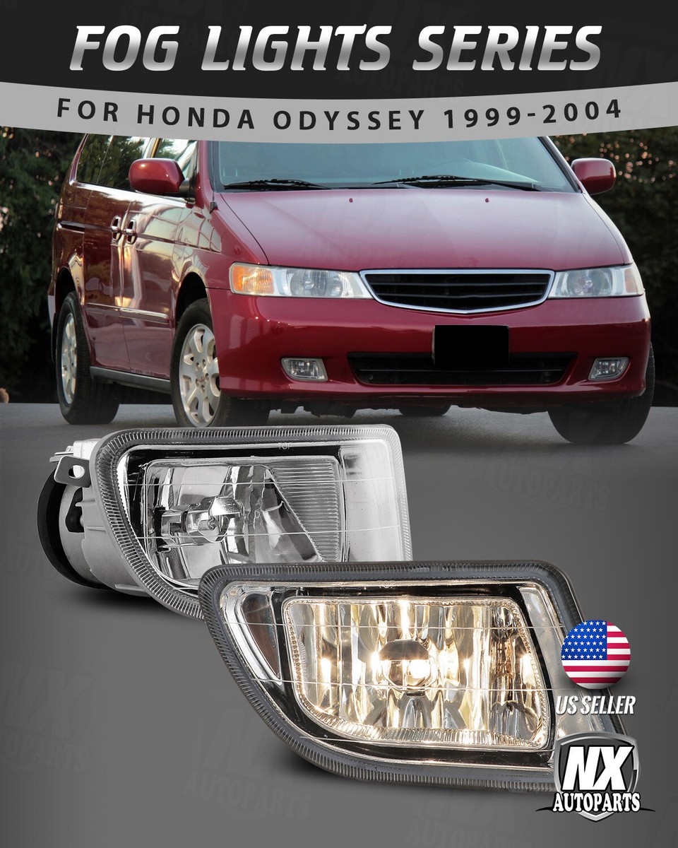 Clear Lens Fog Light Set For 99-04 Honda Odyssey - With Switch, Bulbs Included - View #4