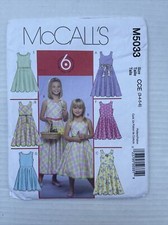 McCall's M5033 Size CCE 3-6 Children's Dresses Sewing Pattern 6 Great Looks-Easy