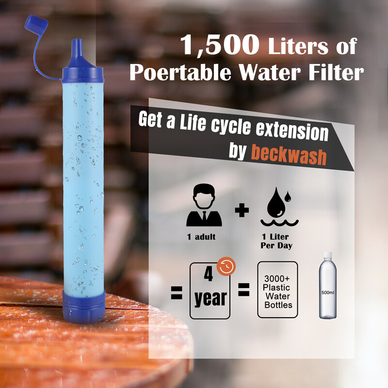 Camping Drink Water Filtration Straw Water Filter Survival Emergency