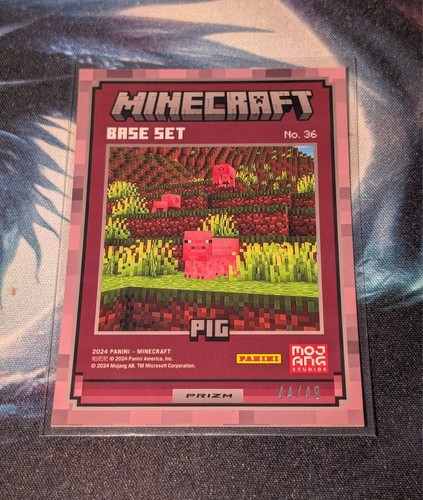 Panini Minecraft Pig Gold Variant 44/49 NM - Bild 2 von 2