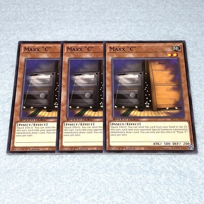 Yugioh Maxx "C" 1st Edition 3 Card Set NM SBC2 | eBay