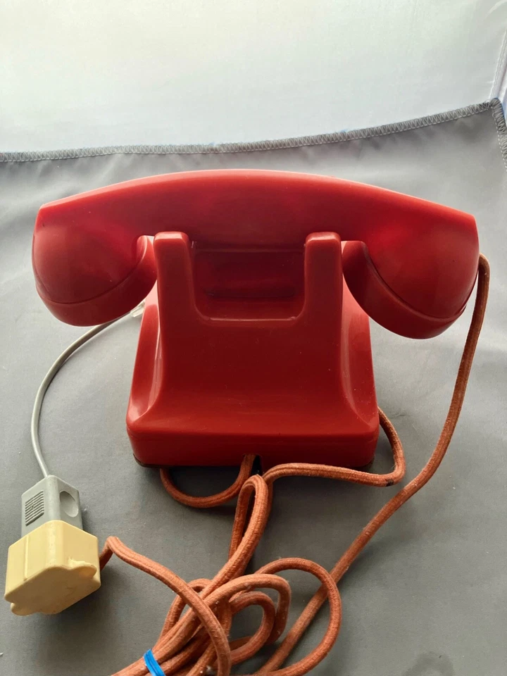 Vintage Bell System Western Electric 302 Pekin esfera giratoria roja funcionando, años 40 Foto 3 de 4