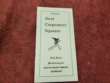 Eagle Square Manufacturing Co. Steel Carpenters' Squares Catalog - 1991 Reprint