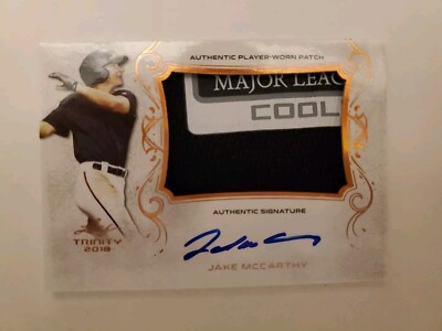 2018 Leaf Trinity JAKE MCCARTHY Jumbo Patch Autograph Rookie Diamondbacks 