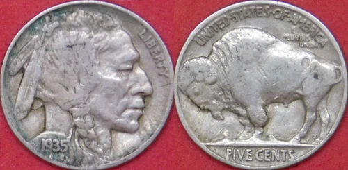 Fine 1935P US Buffalo 5 Cents