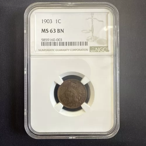 1903 INDIAN HEAD CENT NGC 63 BN - Nicely Toned🔥🔥