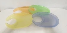 Set of 4 Tupperware 4516A-1 Impressions Pastel Colored Snackatizer Snack Plates