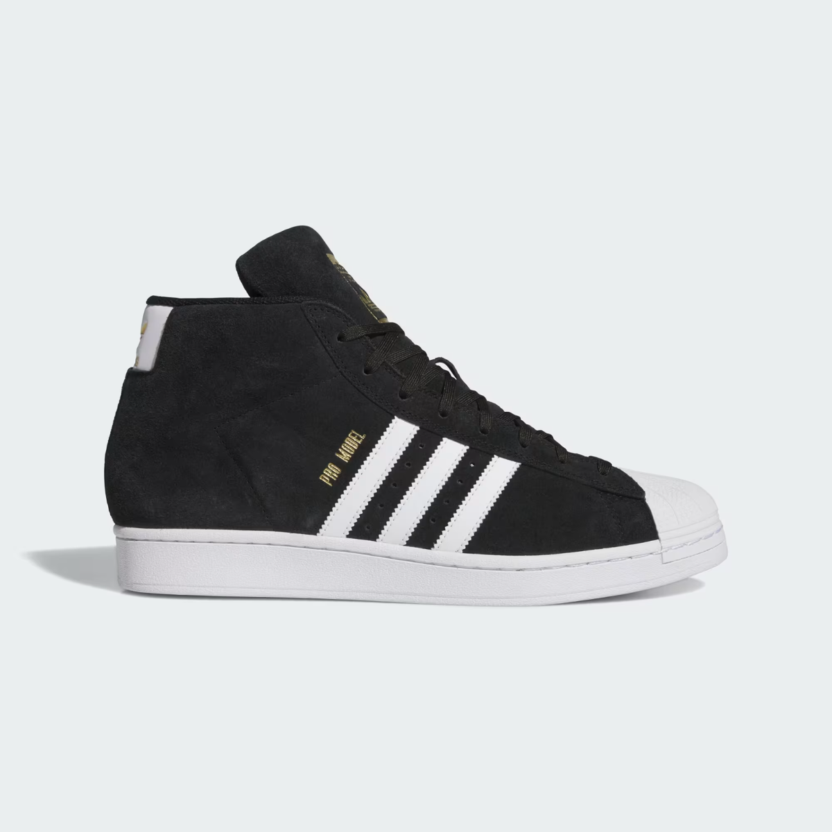 adidas Originals Pro Model Mid Trainers in Black/Cloud White