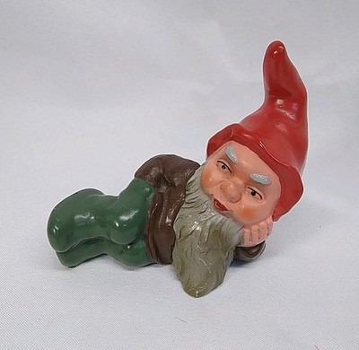 Vintage Heissner Garden Gnome #905 West Germany Hard Molded Plastic VGUC 4 ''