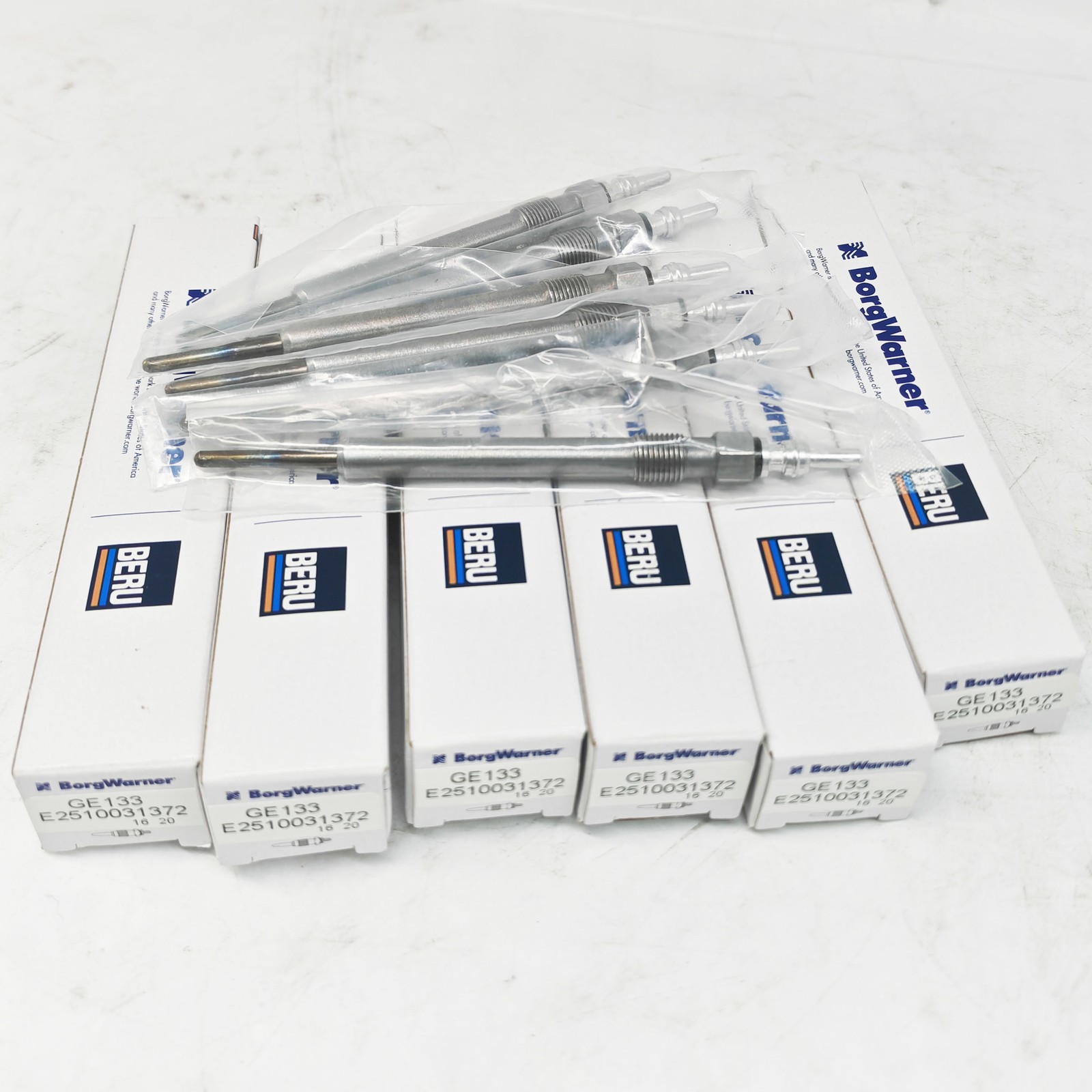 6X 03L963319 BorgWarner Glow Plug for VW Audi Cupra Skoda Altea Seat 03L963319A