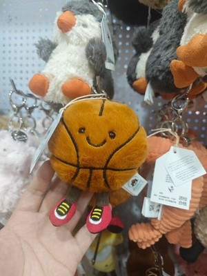 Jellycat Basketball Plush Keychain Bag Charm Cute Gift for Kids & Collectors NWT