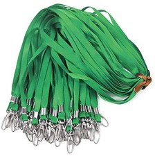Lanyards 50Pcs 17.5 inch Nylon Lanyard,Lanyards Swivel Hooks Clips Great Green