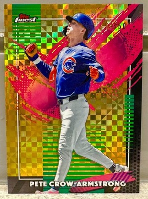 JERSEY NUMBER MATCH! 2026 Topps Finest Pete Crow-Armstrong Gold 4/50! CUBS!
