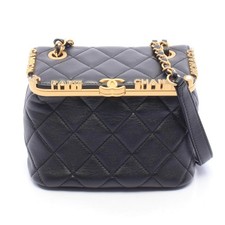Chanel Matelasse Lambskin Shoulder Bag Women Black One Size 829973