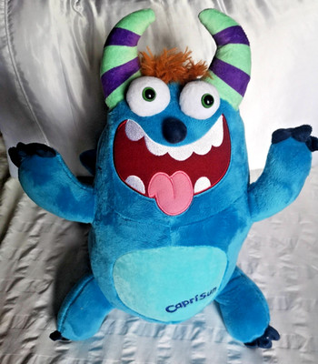 Neu Capri-Sonne 40 cm süßes Monster blau Plüschtier Kuscheltier mittelgroß Sammlerstück