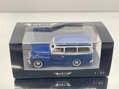 NEO SCALE MODELS 43640 VOLVO PV445 DUETT 1956 LIM.ED -BLUE 1:43- GOOD IN BOX