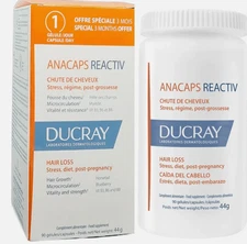 Ducray Anacaps Reactiv Anti Hair Loss 90 capsules 3 months-exp 8/2026
