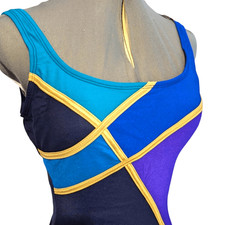 Women's Vintage Longitude color block swimsuit Size 10