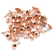50 PCS 11x17mm Copper Tone Round Head Furniture Upholstery Tacks Thumb Pushpins