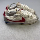 Nike Classic Cortez Nylon Shoes Mens Size 10 White Red Retro Sneakers 898280-100