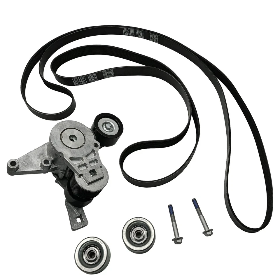 Kit de componentes de transmisión por correa Serpentine para 10-19 Freightliner Cascadia Western Star Foto 3 de 4