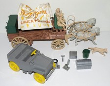 VINTAGE IDEAL TOYS ROY ROGERS CHUCK WAGON JEEP Near Complete NICE SHAPE B3