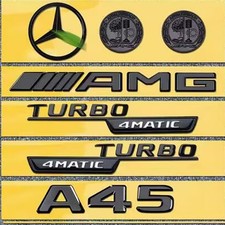 Für Mercedes Benz A45 AMG TURBO 4MATIC Schriftzug Embleme Aufkleber Badge W176 Für Mercedes Benz A45 AMG TURBO 4MATIC Schriftzug Embleme Aufkleber Badge W176