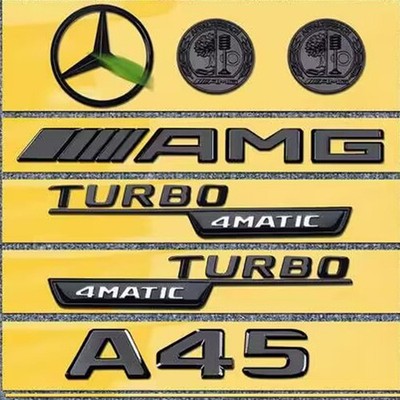 Für Mercedes Benz A45 AMG TURBO 4MATIC Schriftzug Embleme Aufkleber Badge W176