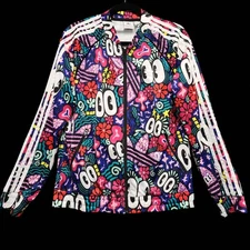 adidas Original Hattie Stewart Superstar SST Track Jacket Womens Medium Full Zip