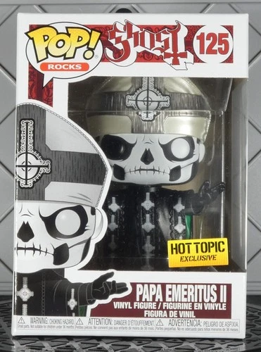 PAPA EMERITUS II Ghost Hot Topic Exclusive Funko Pop! Rocks 125 w/Protector