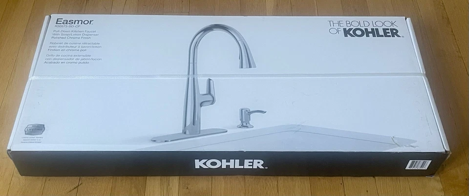 KOHLER EASMOR ROCIADOR EXTRAÍBLE MONOMANDO CROMO GRIFO COCINA R30573-SD-CP Foto 4 de 4