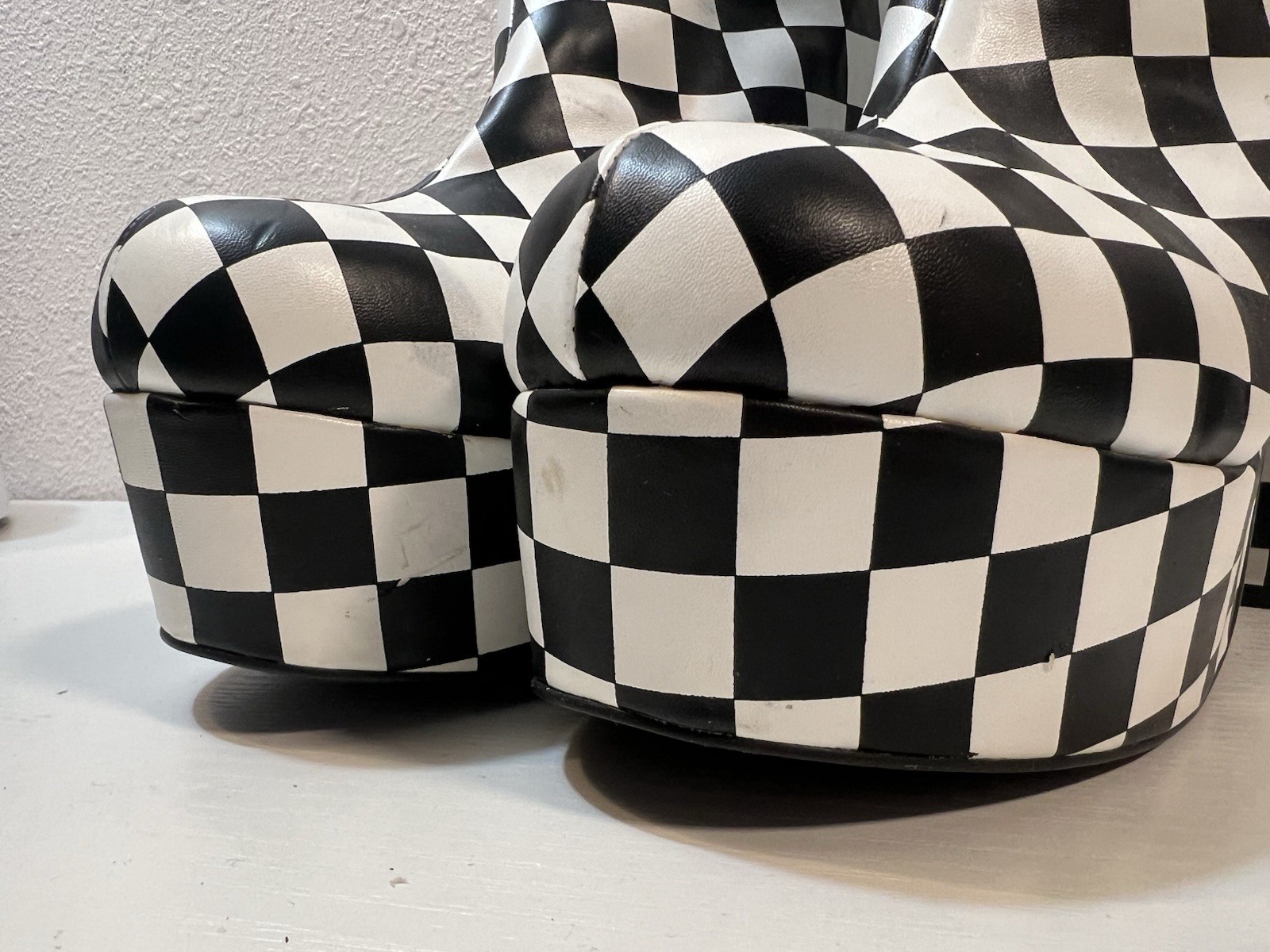 Current Mood Boots 9 Checkered Platform Ankle Boo… - image 14