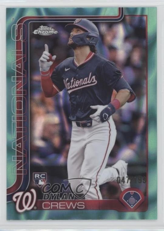 2025 Topps Chrome Aqua Lava Refractor 47/199 Dylan Crews #146 0y2q