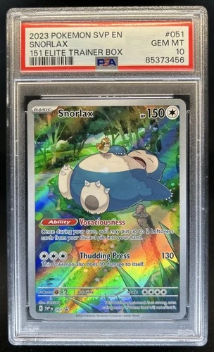 2023 Pokemon SV Black Star Promos - SVP EN Snorlax #051 PSA 10 GEM MINT