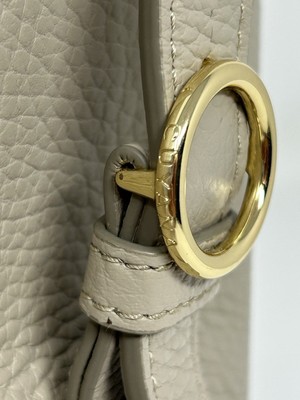 Cuyana Mini Pebbled Leather Backpack w/ Pouch Stone Taupe 